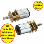 Best Quality 200RPM DC 3v 6v 12v N20 Mini Micro Metal Gear Motor High Torque Gear DC Motor 200 RPM