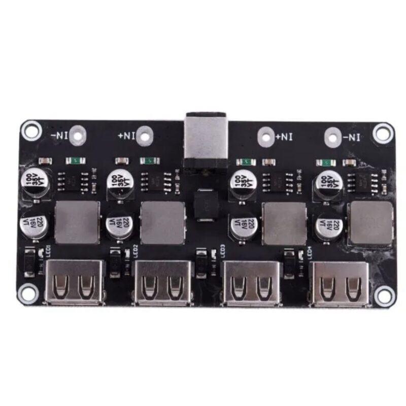 4 USB QC3.0 QC2.0 USB DC-DC Buck Converter Charging Step Down Module 6-32V 9V 12V 24V to Fast Quick Charger Circuit