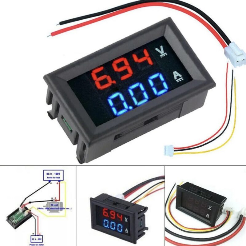 DC 0-100V 10A LCD Display Digital Voltmeter Ammeter - Image 2