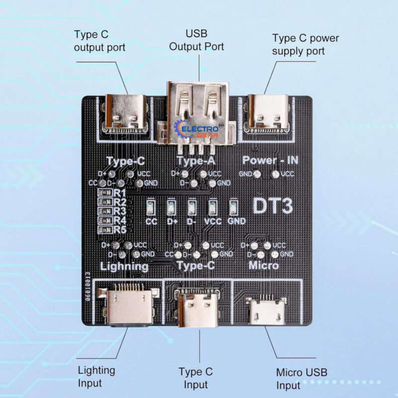 DT3 Data Cable Detection Board USB Cable Tester for IOS Android Type-C Short Circuit On-Off Switching Test Board Tool - Image 2