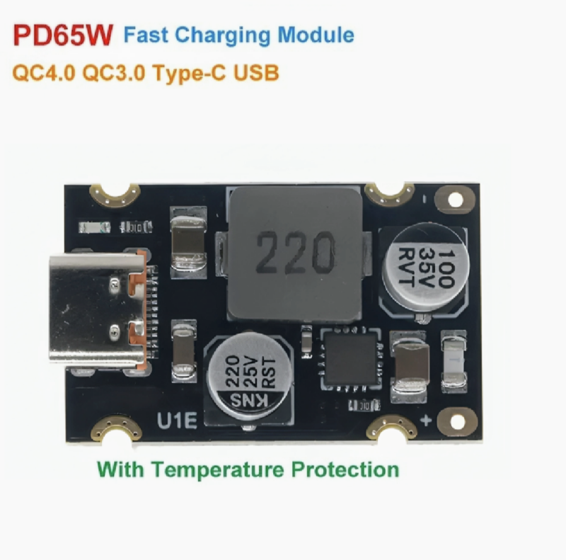 QC4.0 QC3.0 Type-C USB PD65W Fast Charging Adapter Module DC8-32V 3.25A 65W Step Down Module For Huawei SCP/FCP Apple PD - Image 2