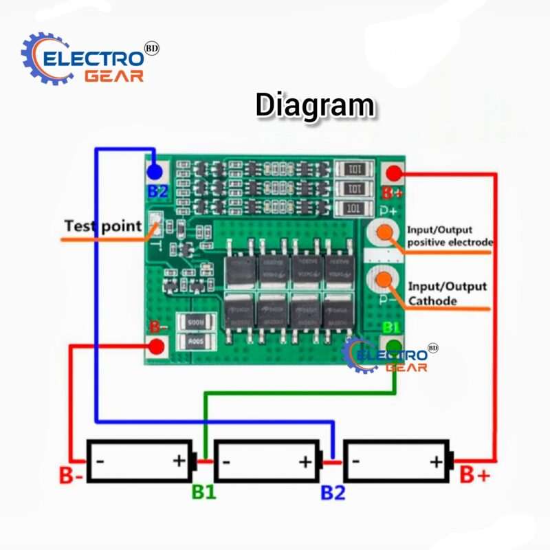 3S BMS Circuit 12V 25A Balance Protection Circuit Battery Management System - Image 3