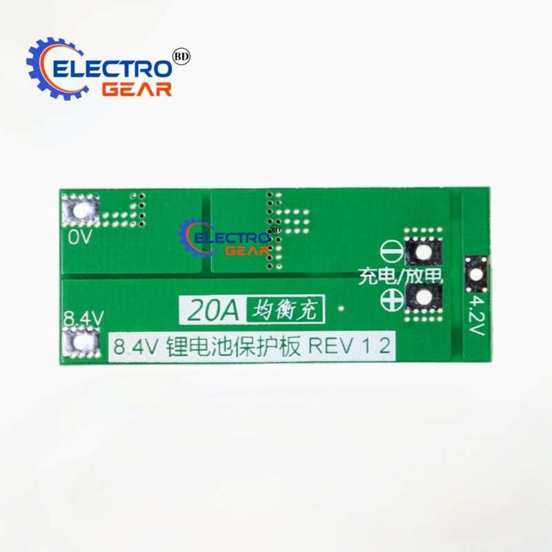 2S 20A BMS Charger 18650 Lithium Li-ion Battery Balance Protection Board - Image 2