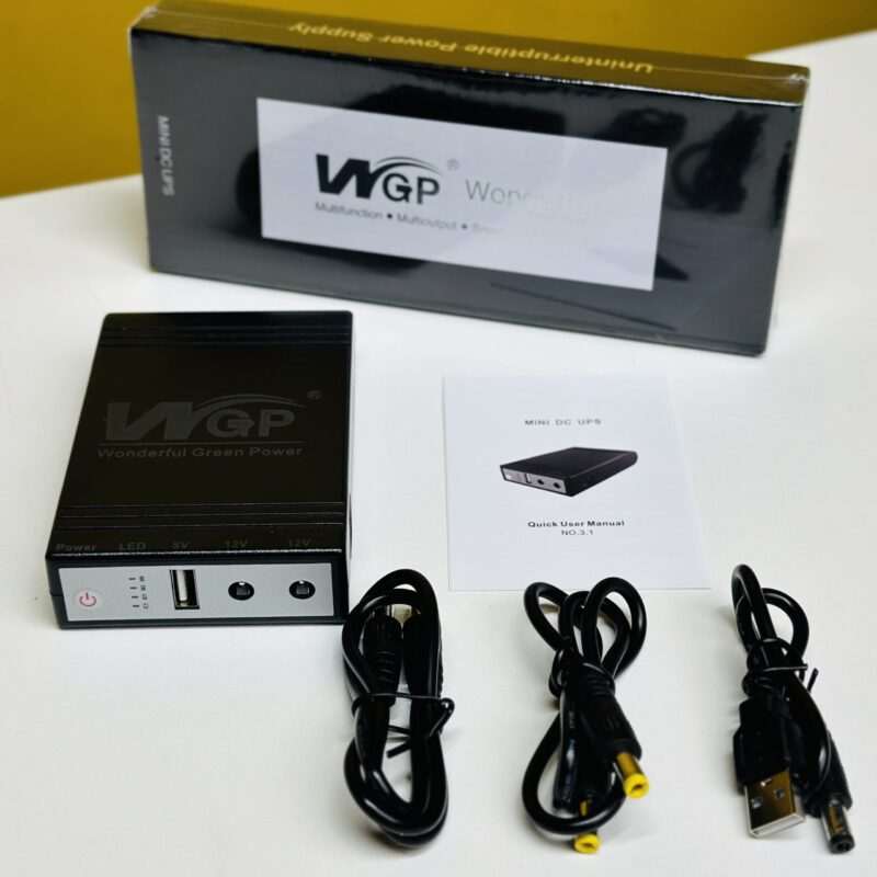 WGP Mini UPS 10400 mAh DC UPS for Router, Onu, CC Camera 5, 9, 12 Volt Output + Charger - Image 3