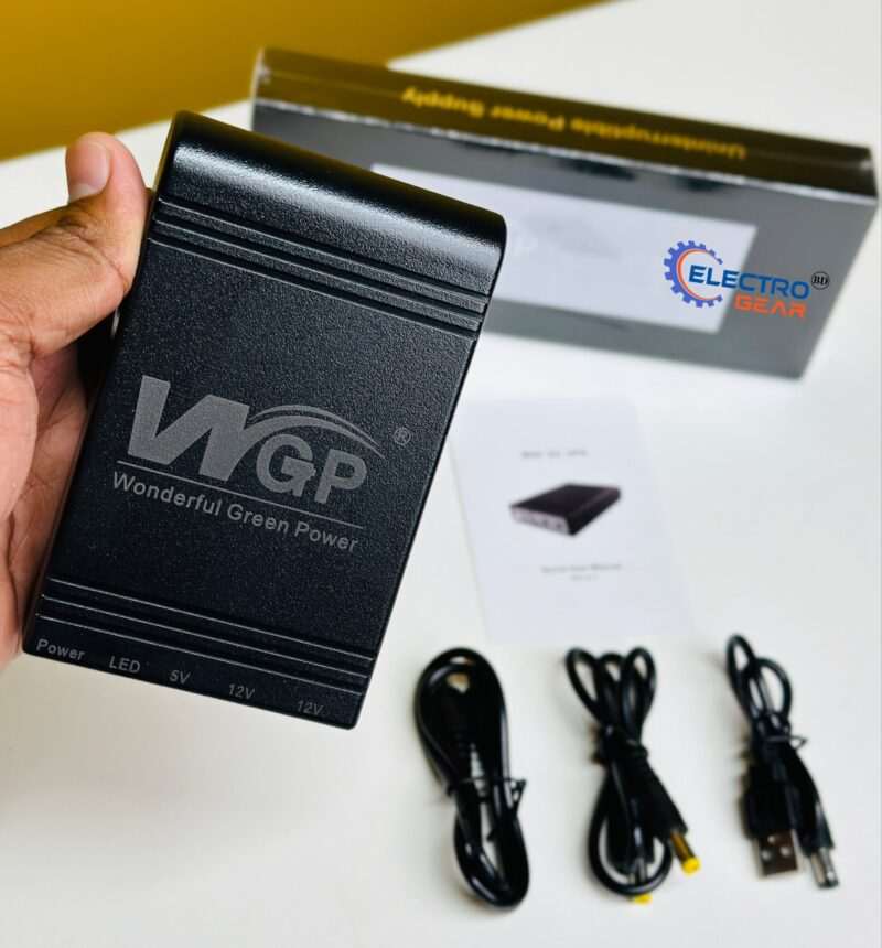WGP Mini UPS 10400 mAh DC UPS for Router, Onu, CC Camera 5, 9, 12 Volt Output + Charger - Image 2