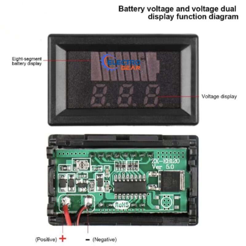 Battery Charge Level Indicator 12V 24V 36V 48V 60V 72V Lithium Battery Capacity Meter Tester With LED Voltmeter for Cars Motorcycles Etc - Image 3