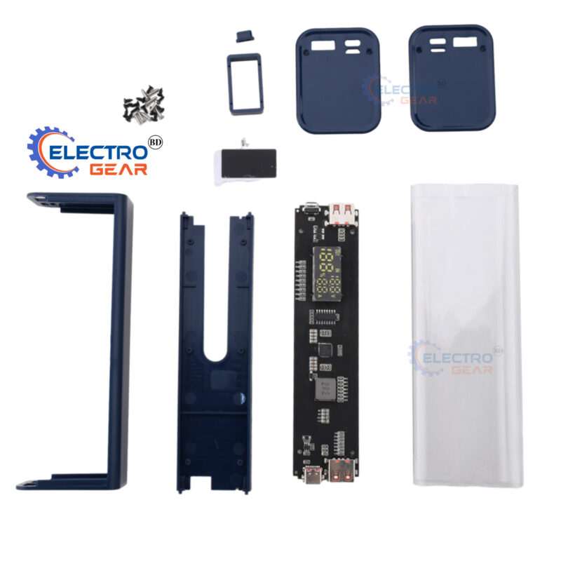 PD 22.5W DIY Battery Fast Charging Case for 8 battery 18650 Li-ion Battery Charging Power Bank Box Blue-Without Battery - Image 2