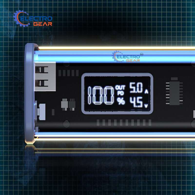 Random Colour PD 22.5W DIY Battery Charger Case Fast Charging Case for 8 battery 18650 Li-ion 20000mAh Battery Charging Power Bank Box-Without Battery - Image 6