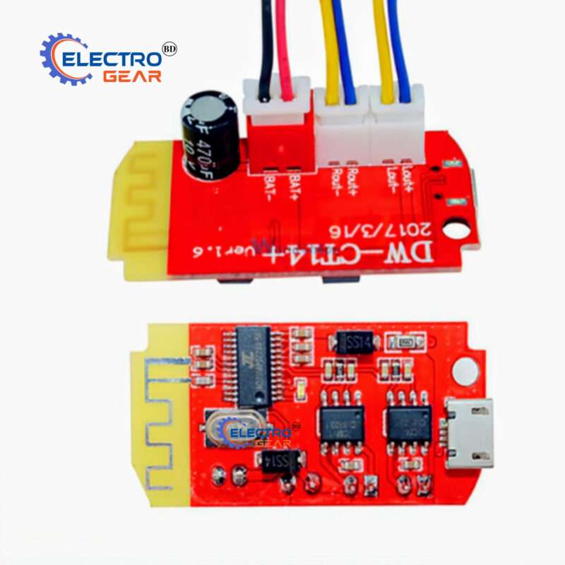 CT14 Bluetooth 4.2 Amplifier Module CT14 Bluetooth 4.2 F Class 5W+5W Stereo Audio Amplifier Module with Onboard Micro-USB battery Charging - Image 3