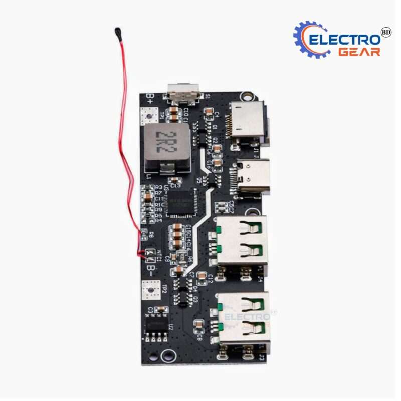 22.5W 4.5A Bi-Directional QC3 QC4 PD3.0 Dual USB Type-C Mobile Power Bank 18650 Charging Module with LED + NTC Temperature Protection - Image 3