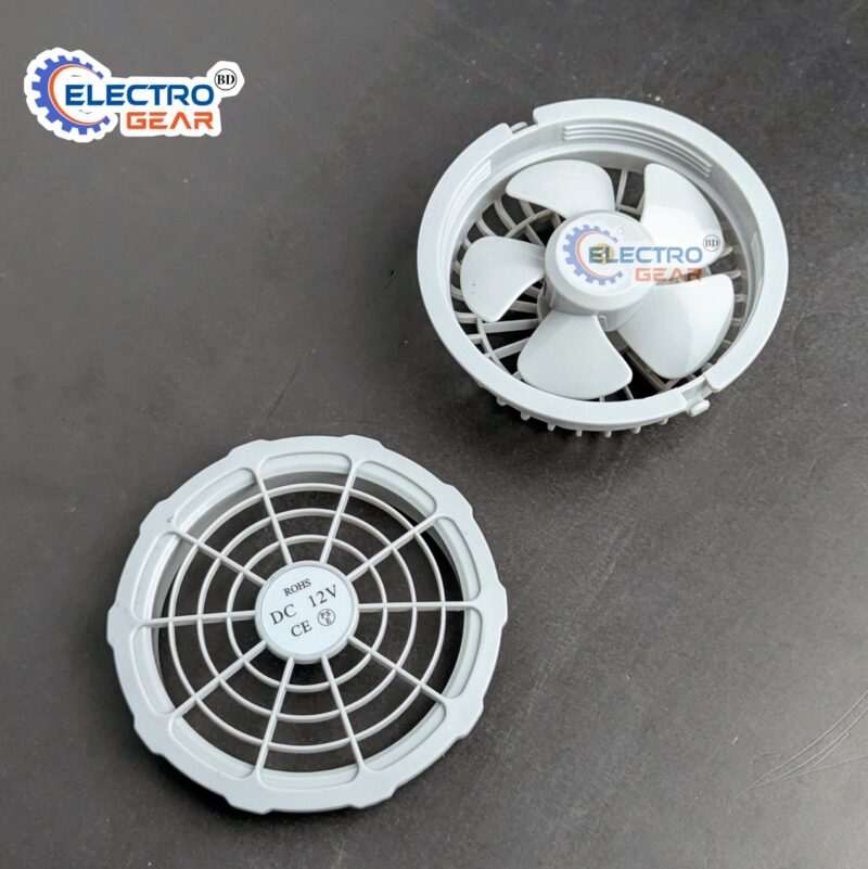 DC Fan Motor 12V Fan Core 3 Blades Ventilation High Air Flow 4 inch - Image 2