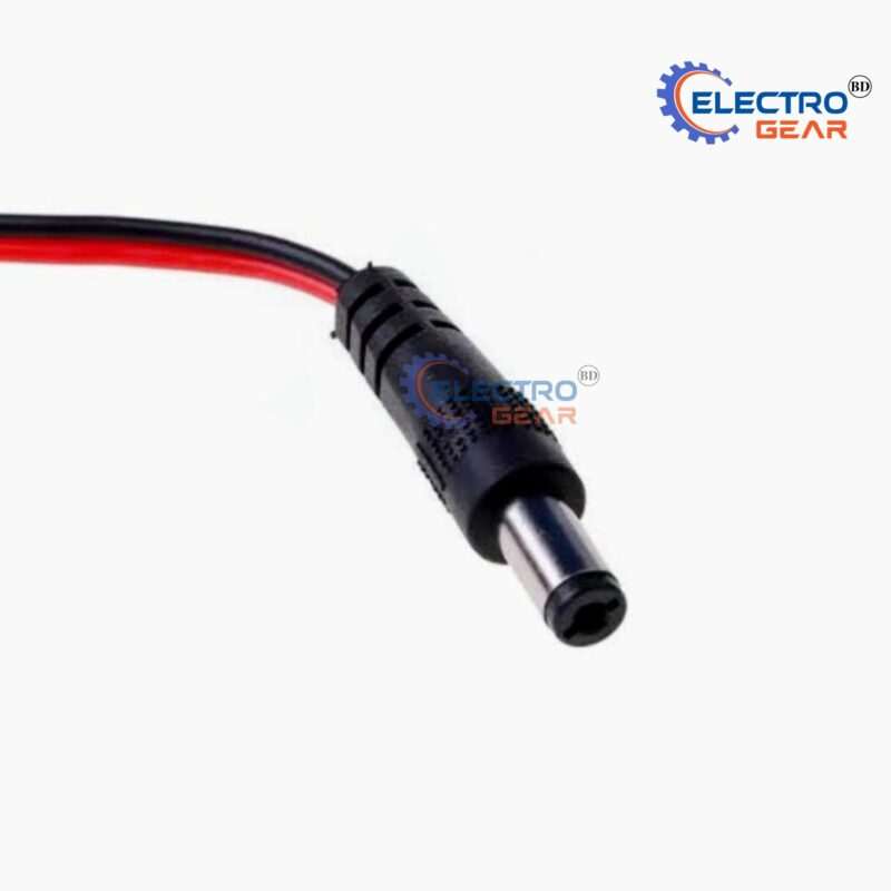 Dual Male Pin Power Cable 2.1mm x 5.5mm for WiFi Router ONU – 20 Inch, Red/Black - Image 4